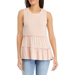 WonderlyWomen's Seamed Swing Tank Top Peach Size Large
